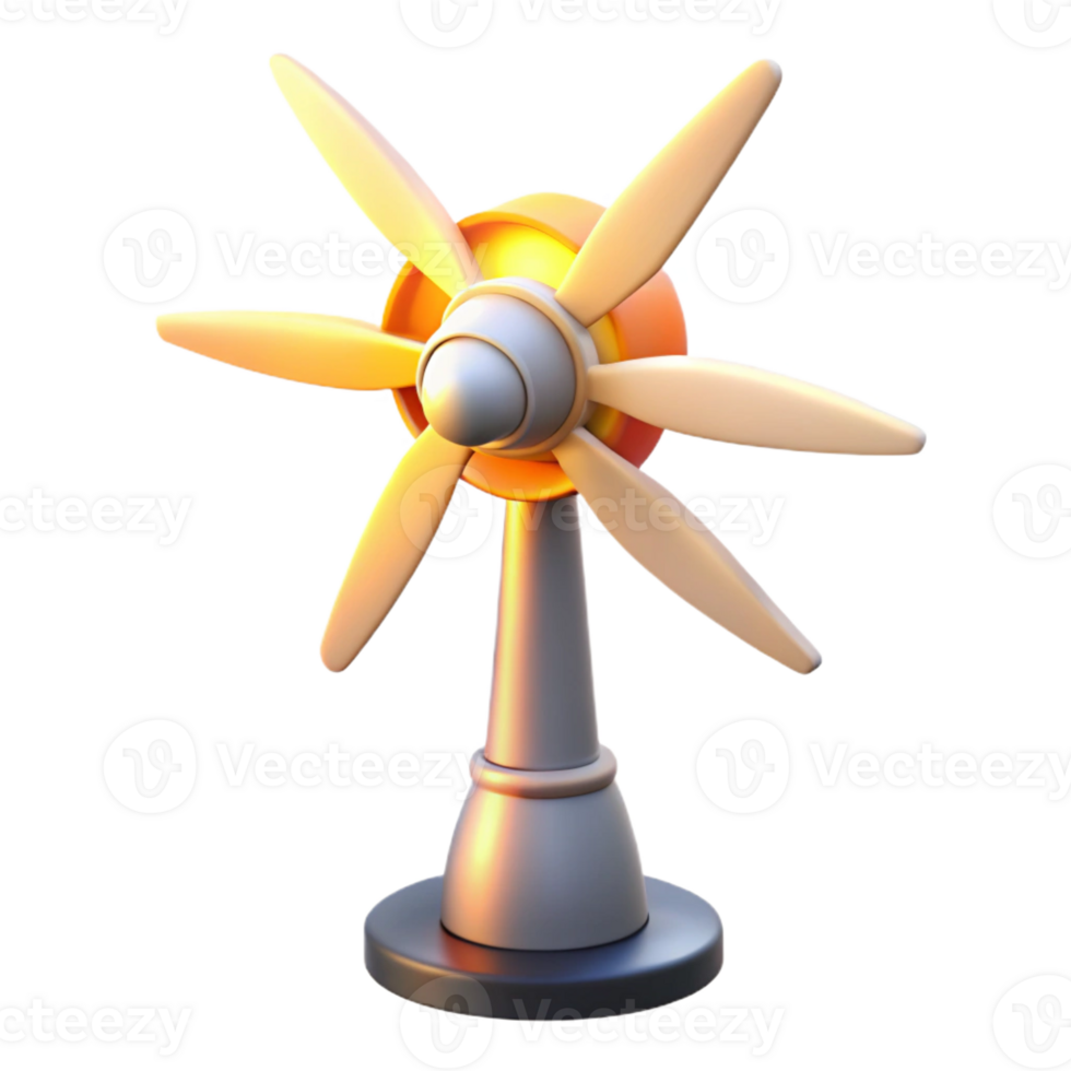 wonderful vintage A wind turbine generating electricity, dynamic motion blur, sunset lighting, renewable energy style original png