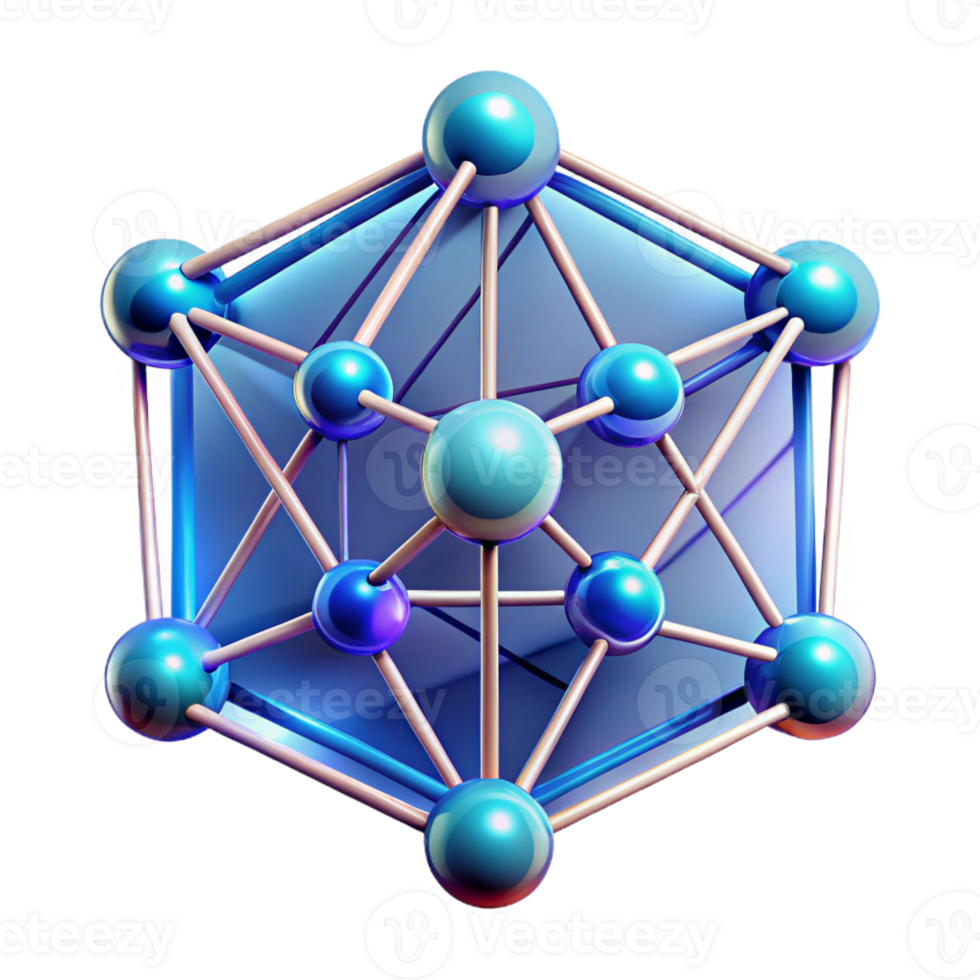 elegant contemporary A network of interconnected, glowing lines and nodes, resembling a neural network or circuit board, in cool, futuristic colors, with a sleek, minimalist design high quality png