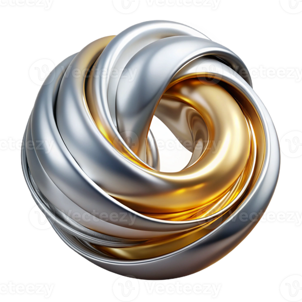 impressive creative A fluid, swirling mass of liquid metal, in shades of silver and gold, with a reflective surface and a dynamic, flowing motion 4K png