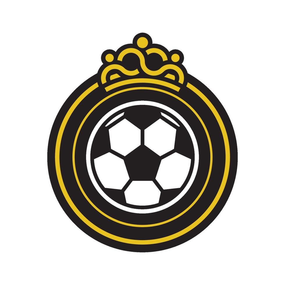 Football with crown logo design vector