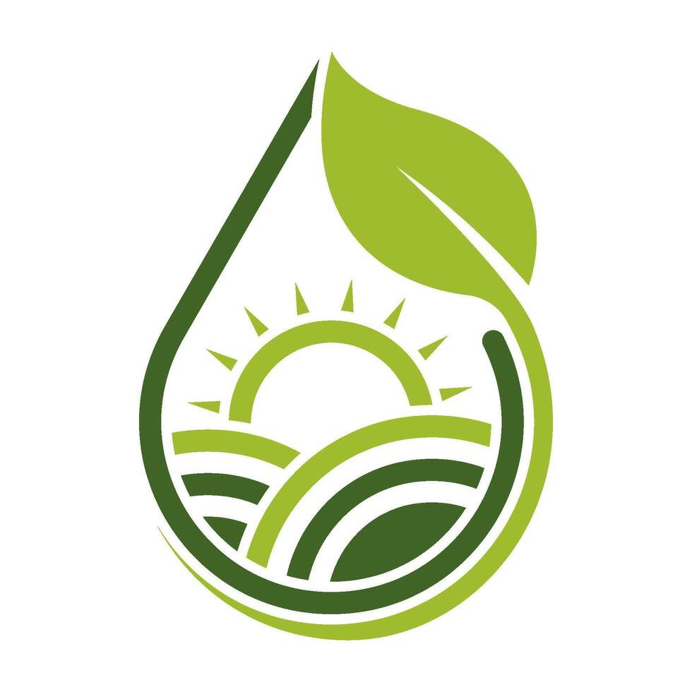 Agriculture and drop concept vector