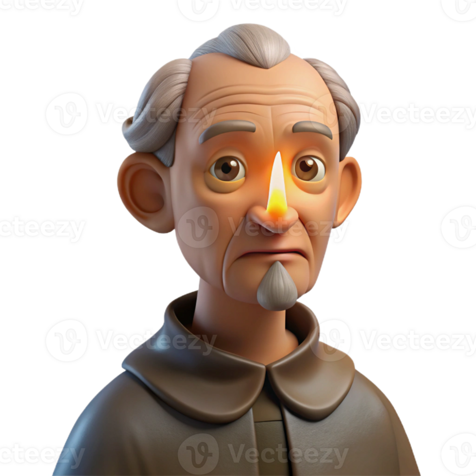 magnificent minimalist Portrait of an elderly man with deep wrinkles and a thoughtful expression, illuminated by a single candle, in the style of a Caravaggio chiaroscuro painting exclusive png