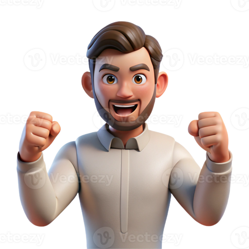 vibrant minimalist Portrait of a man with a determined expression and clenched fists, lit by a powerful, heroic light, in a strong, resilient style authentic png