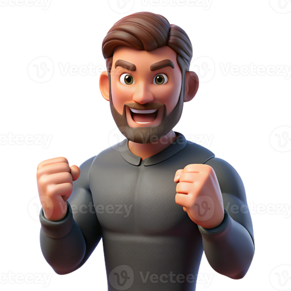 beautiful vintage Portrait of a man with a determined expression and clenched fists, lit by a powerful, heroic light, in a strong, resilient style high quality png