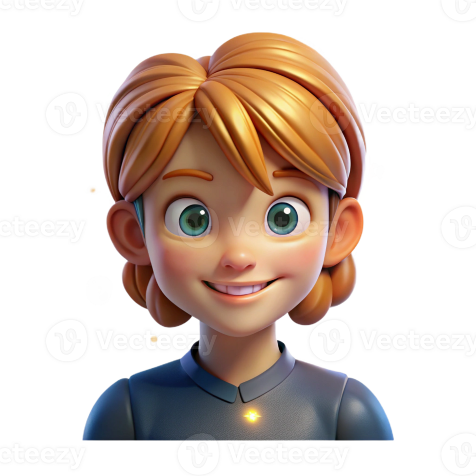beautiful vintage Portrait of a young girl with bright, curious eyes and a playful smile, lit by a magical, whimsical light, in a imaginative, childlike style original png