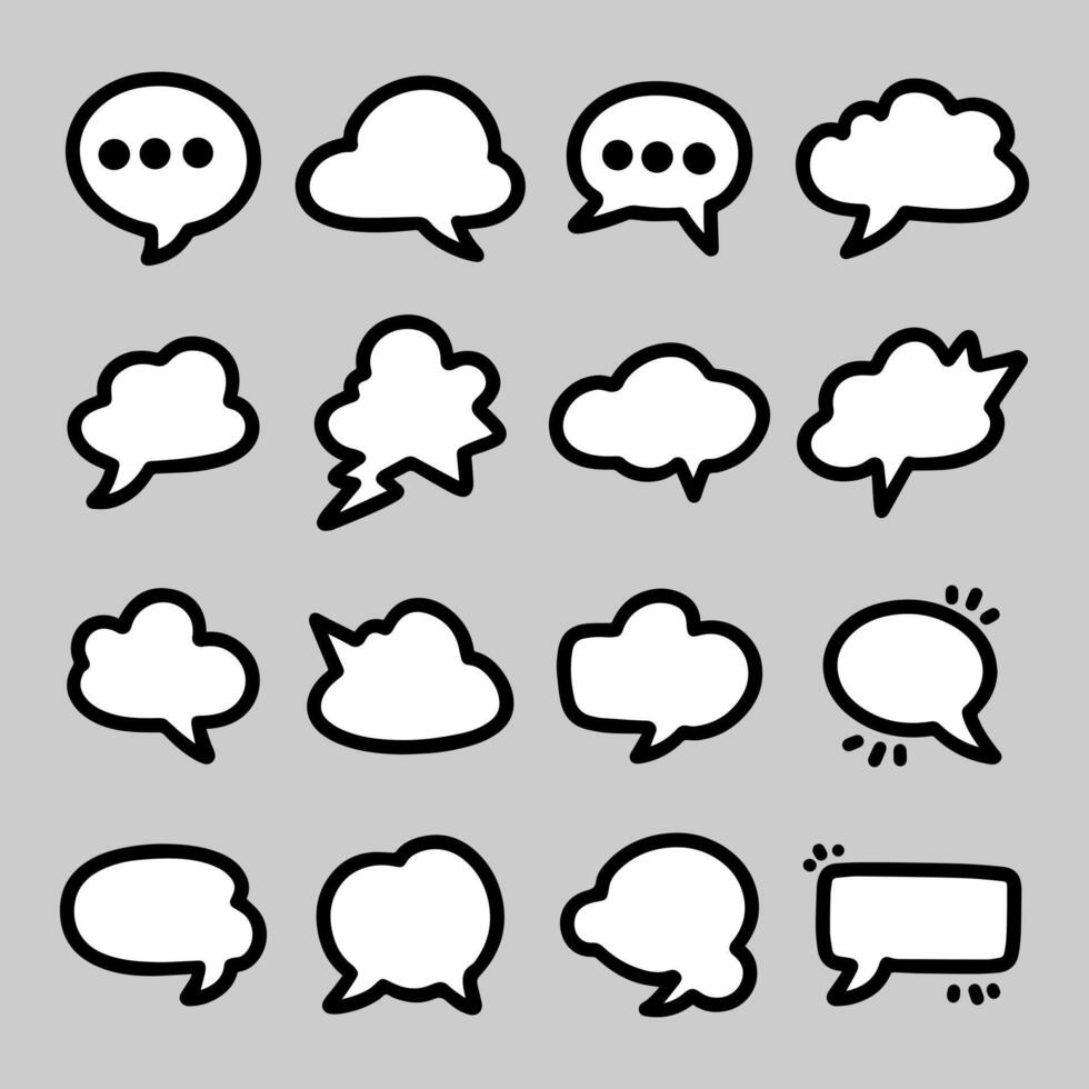 Creative collection of speech bubbles for comic and advertising purposes vector