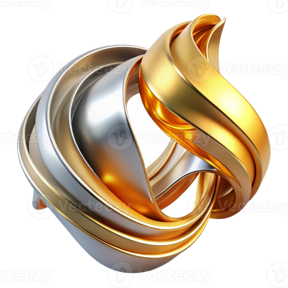 dramatic traditional Flowing ribbons of molten gold and silver, illuminated by a warm, ambient light, in an Art Deco style exclusive png