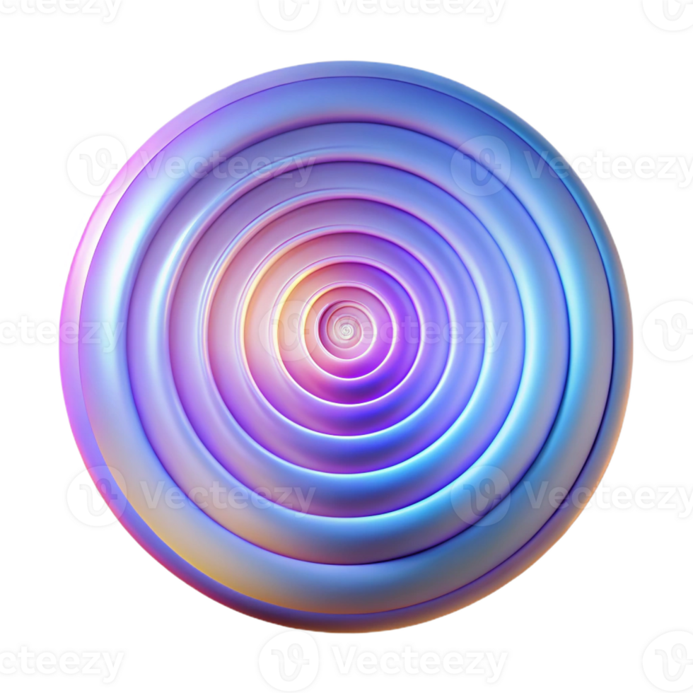 vibrant minimalist A series of concentric circles radiating outwards, illuminated by a pulsating, hypnotic light, in a psychedelic style detailed png