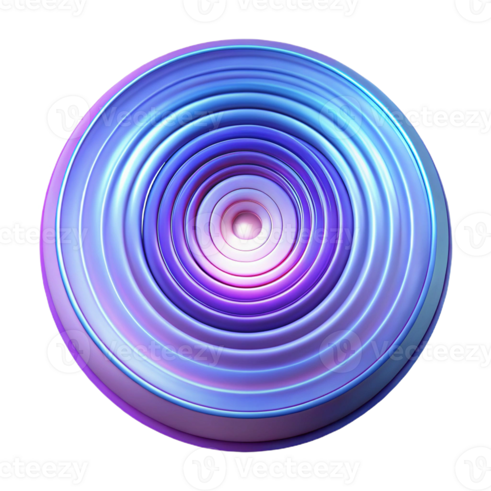 stunning modern A series of concentric circles radiating outwards, illuminated by a pulsating, hypnotic light, in a psychedelic style professional png
