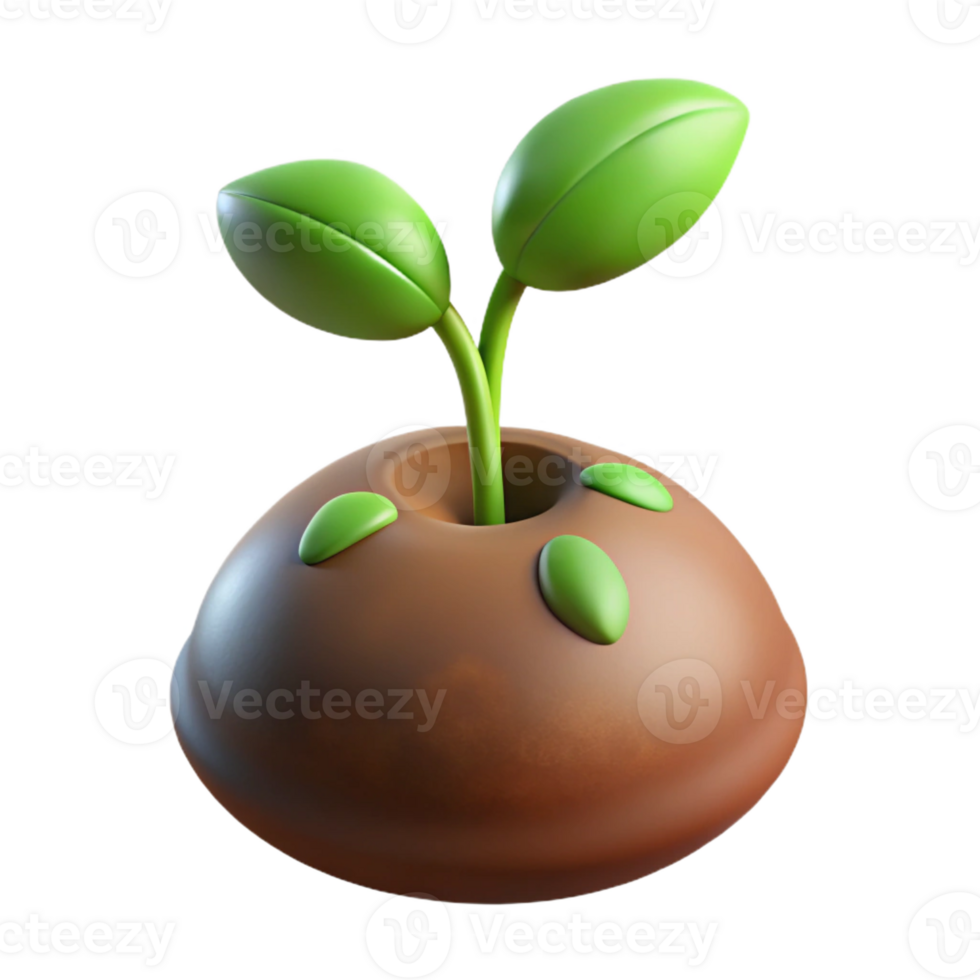 extraordinary artistic A sprouting seedling pushing through the earth, soft light, close-up, time-lapse photography style high resolution png