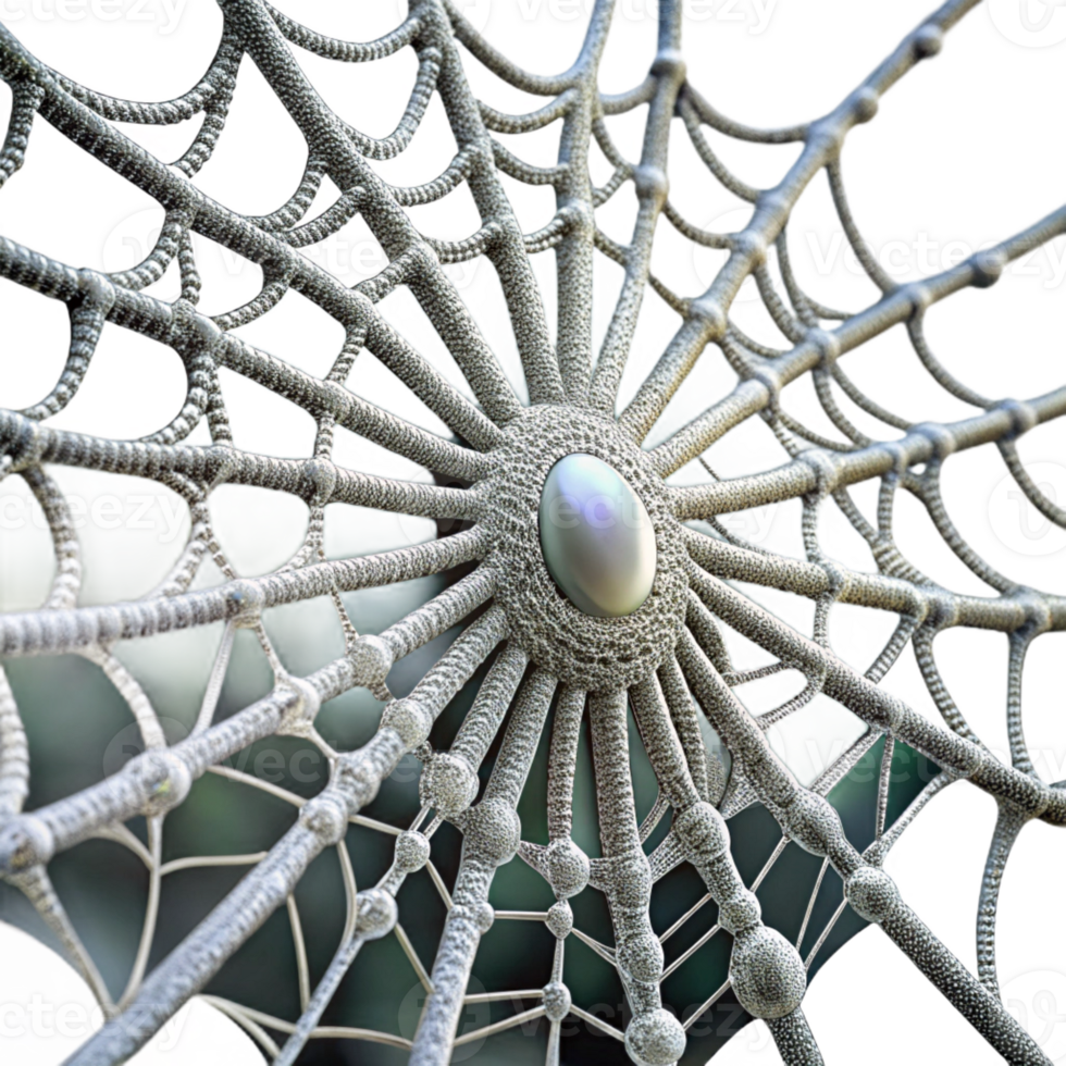 serene abstract A close-up of a spider web covered in dew, morning light, macro photography style professional png