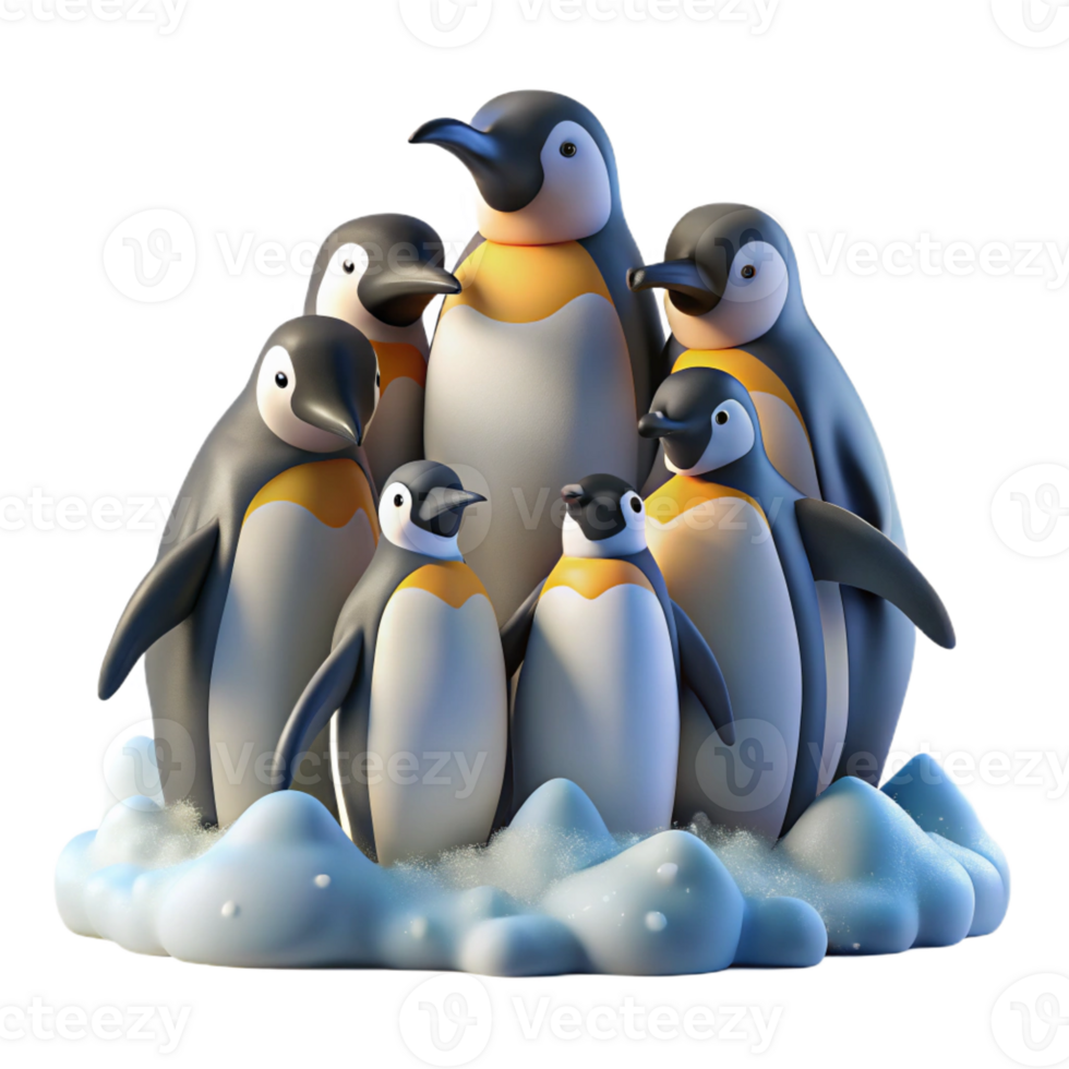 stunning rustic A group of emperor penguins huddled together against the Antarctic blizzard, documentary photography, cold, diffused light high quality png