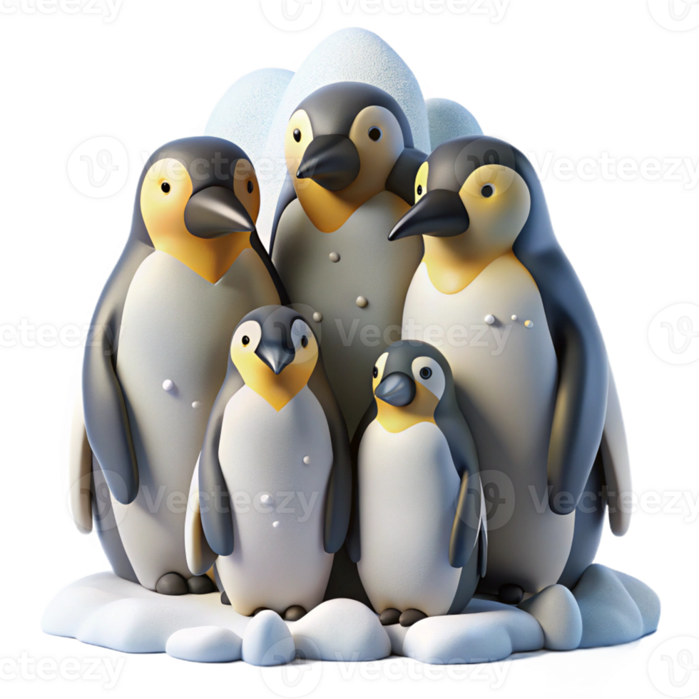 magnificent artistic A group of emperor penguins huddled together against the Antarctic blizzard, documentary photography, cold, diffused light 4K png