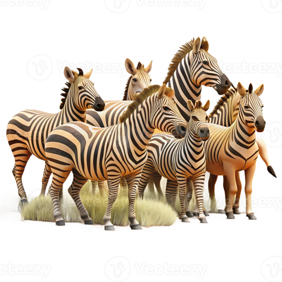 stunning vintage A herd of zebras migrating across the African savanna, panoramic wildlife photography, warm afternoon light high resolution png