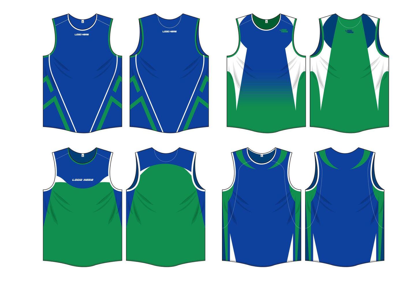 Design variations of marathon running jersey vector