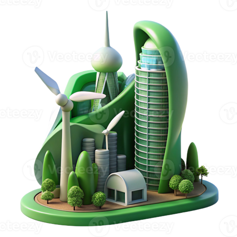 extraordinary classic Biomorphic skyscraper, organic forms, green walls, integrated wind turbines, sunny day, sustainable architecture visualization authentic png