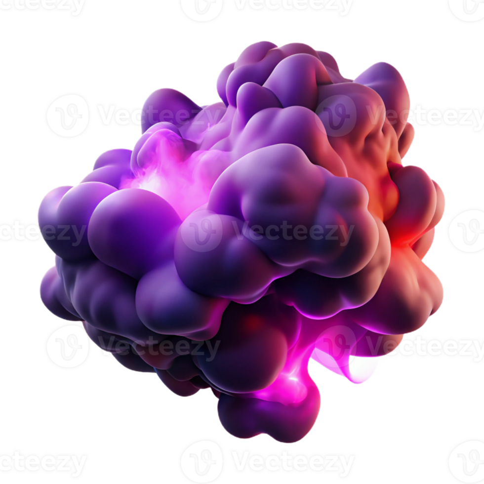 elegant minimalist A cloud of swirling, smoky wisps in shades of deep violet and crimson, illuminated by a backlighting effect, creating a sense of mystery and depth, in a Romantic style exclusive png