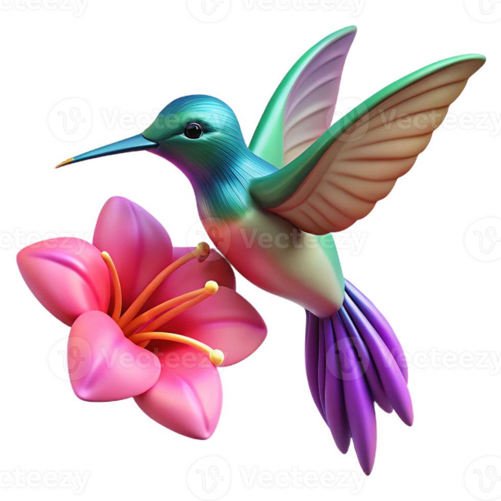 dramatic rustic A tiny hummingbird sipping nectar from a vibrant fuchsia flower, close-up, macro photography, soft diffused lighting authentic png