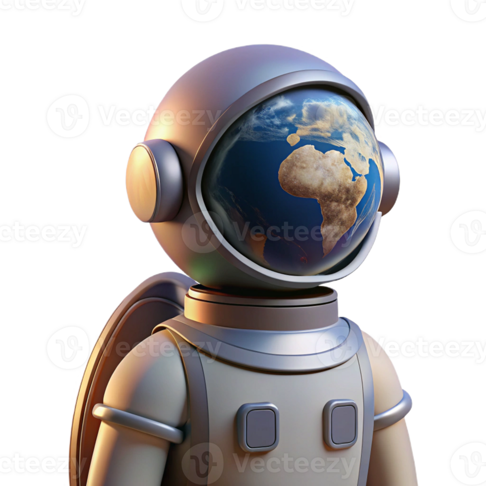 vibrant traditional A lone astronaut, with a reflective visor and a worn spacesuit, gazes at a distant, Earth-like planet. Soft, natural lighting. Photorealistic style professional png
