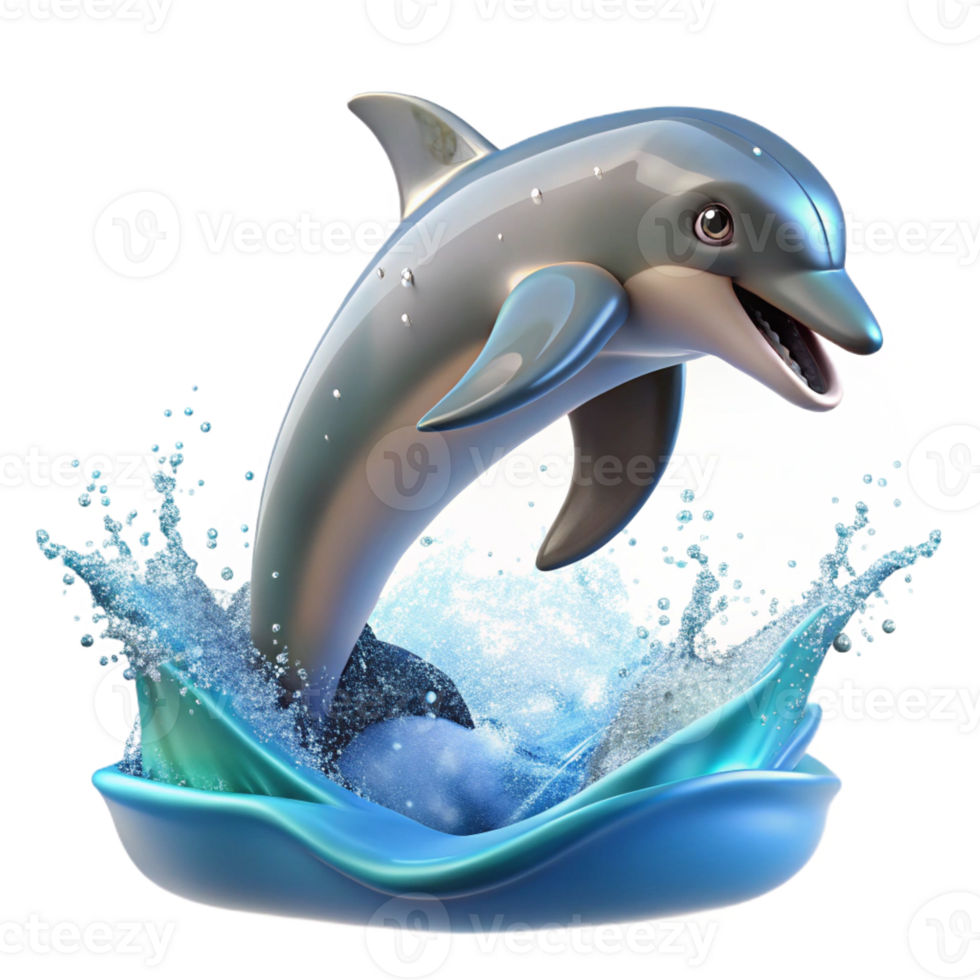 extraordinary abstract A playful dolphin leaping out of the water, ocean scene, sparkling water, dynamic lighting exclusive png