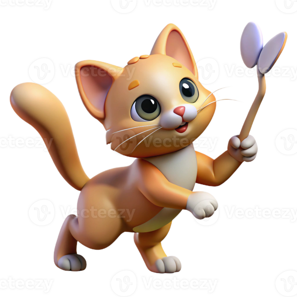 stunning modern A playful kitten batting at a butterfly. Soft, diffused lighting. Photorealistic style professional png