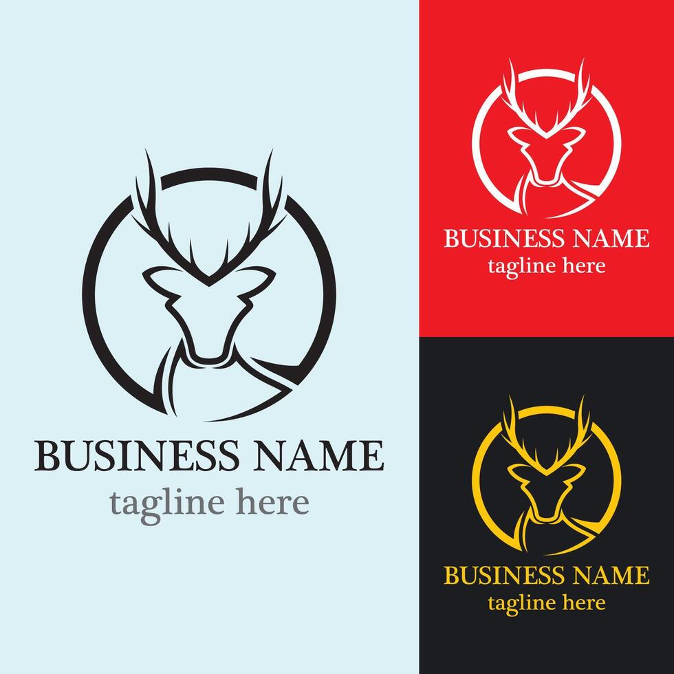Deer Line Logo Design vector