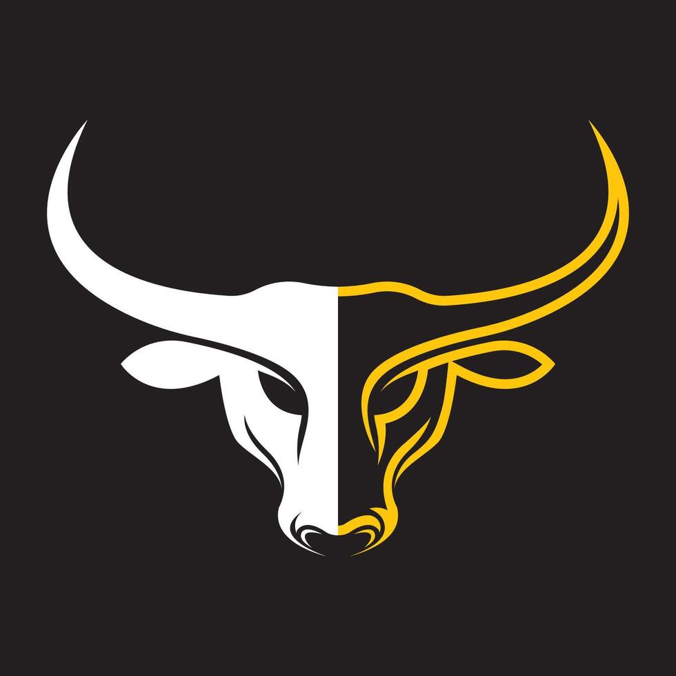 Bull logo design vector