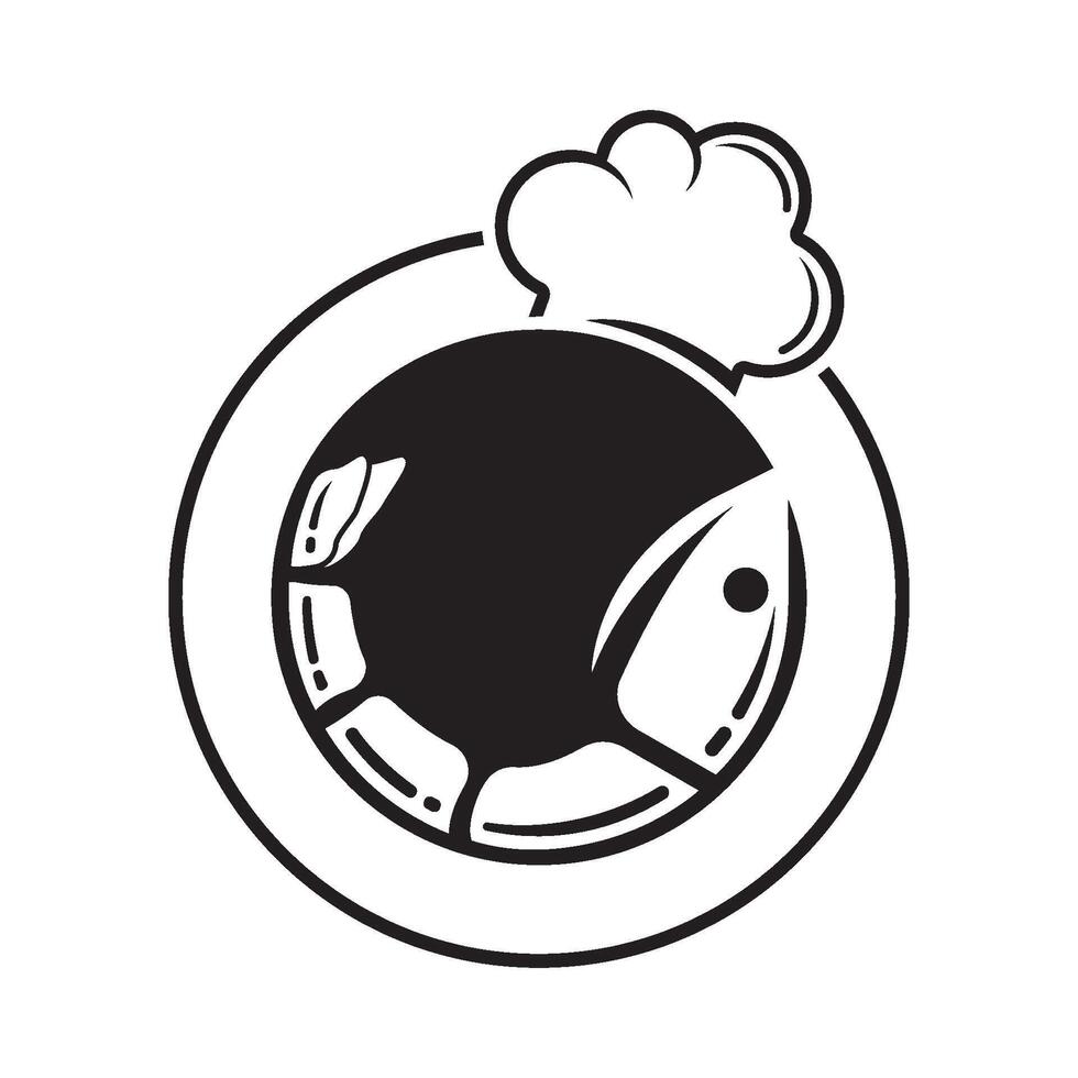Shrimp chef logo design vector