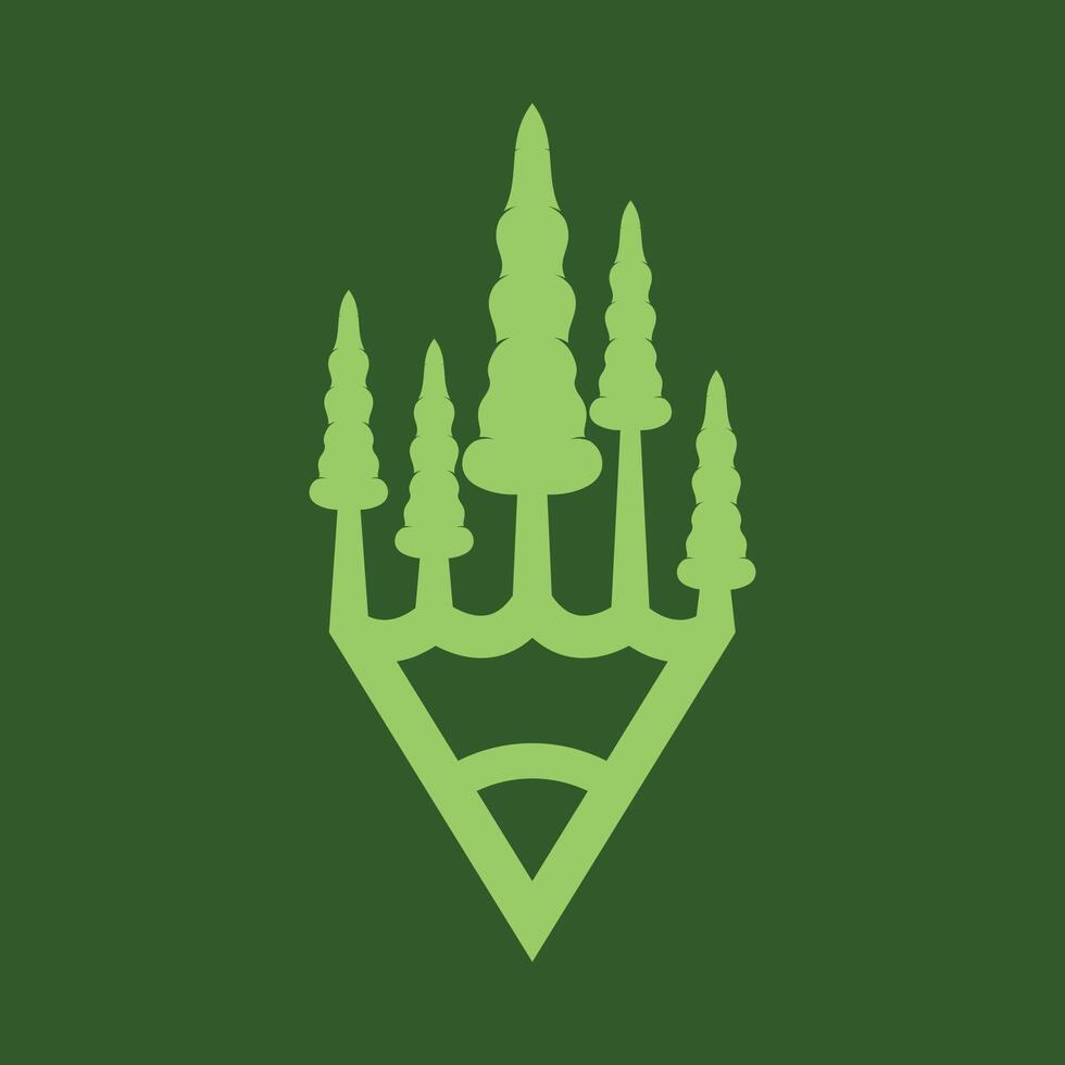 Pencil with tree concept vector