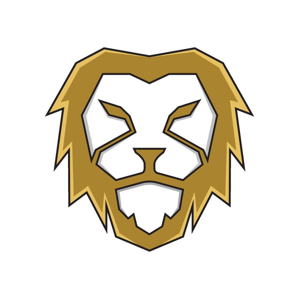 Lion head graphic template vector
