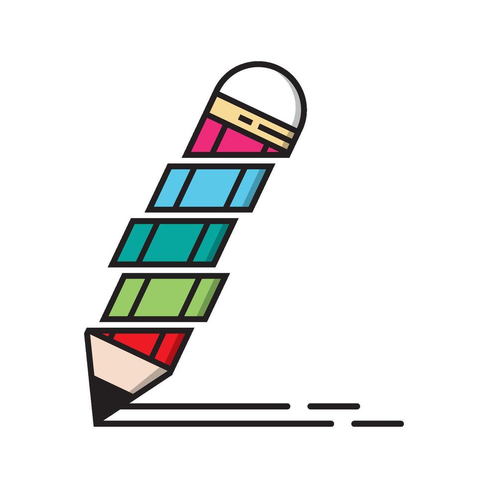 Stylish Pencil Colorful vector