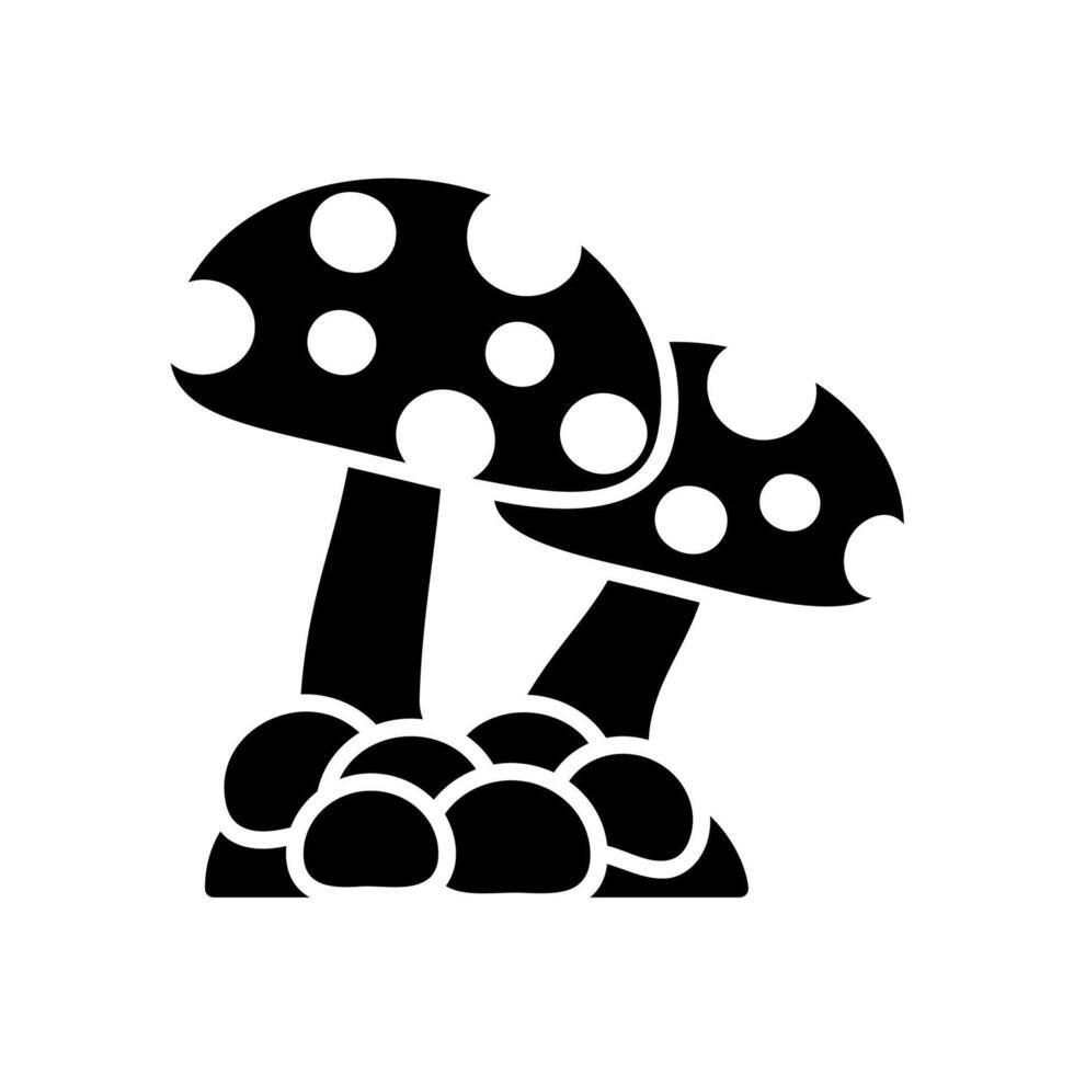 Mushroom or fungi clump icon vector