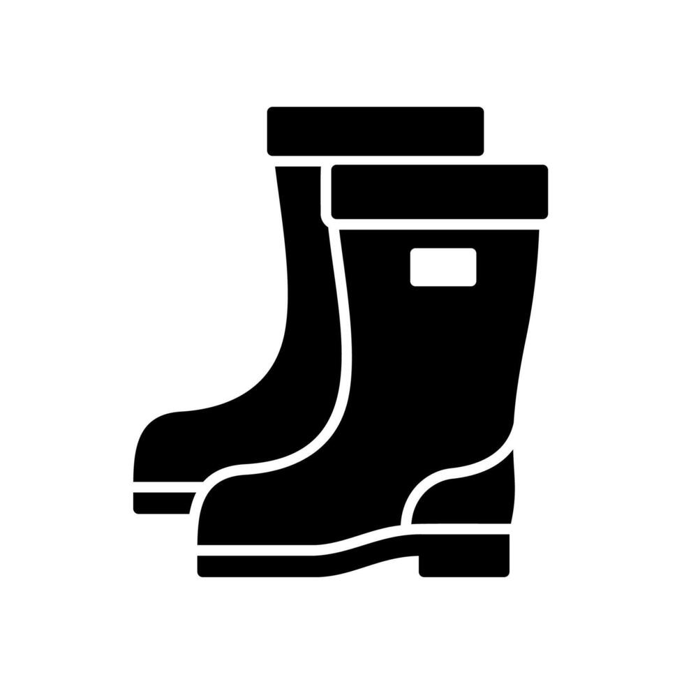 Boot icon for outwear and gardening activities vector