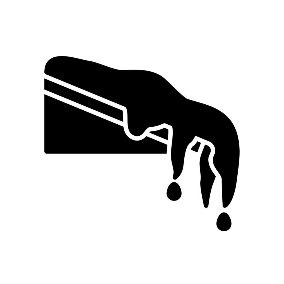 Icon of ice or snow melting on a roof vector