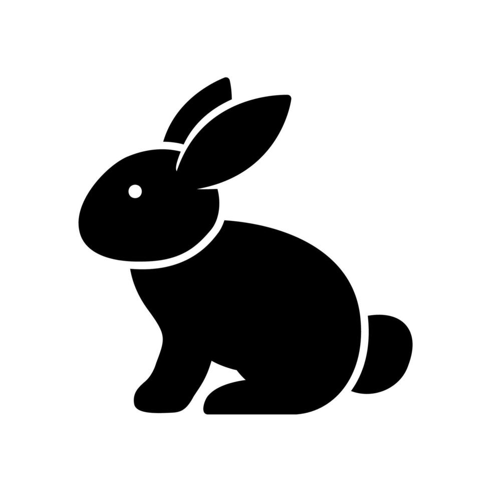 A rabbit icon on Easter celebration vector