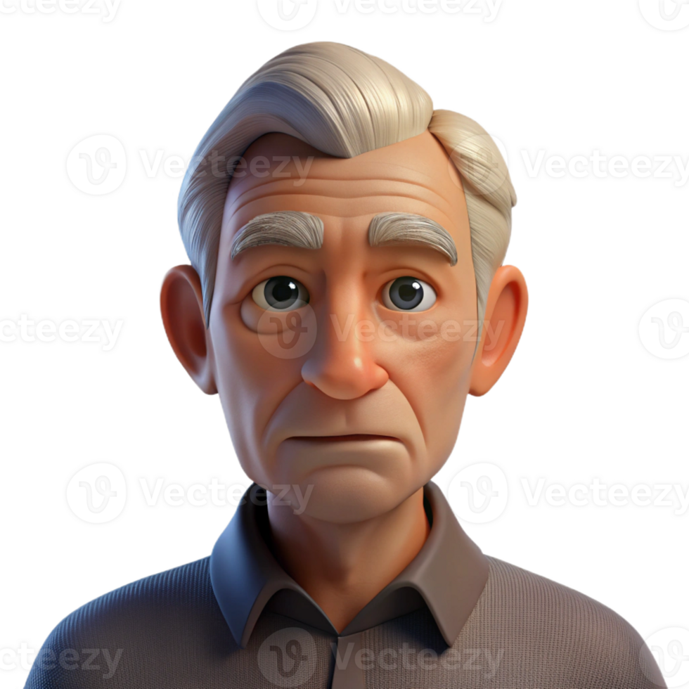 stunning abstract Portrait of an elderly man with deep wrinkles and a thoughtful expression, illuminated by a single overhead light source, hyperrealistic style high resolution png