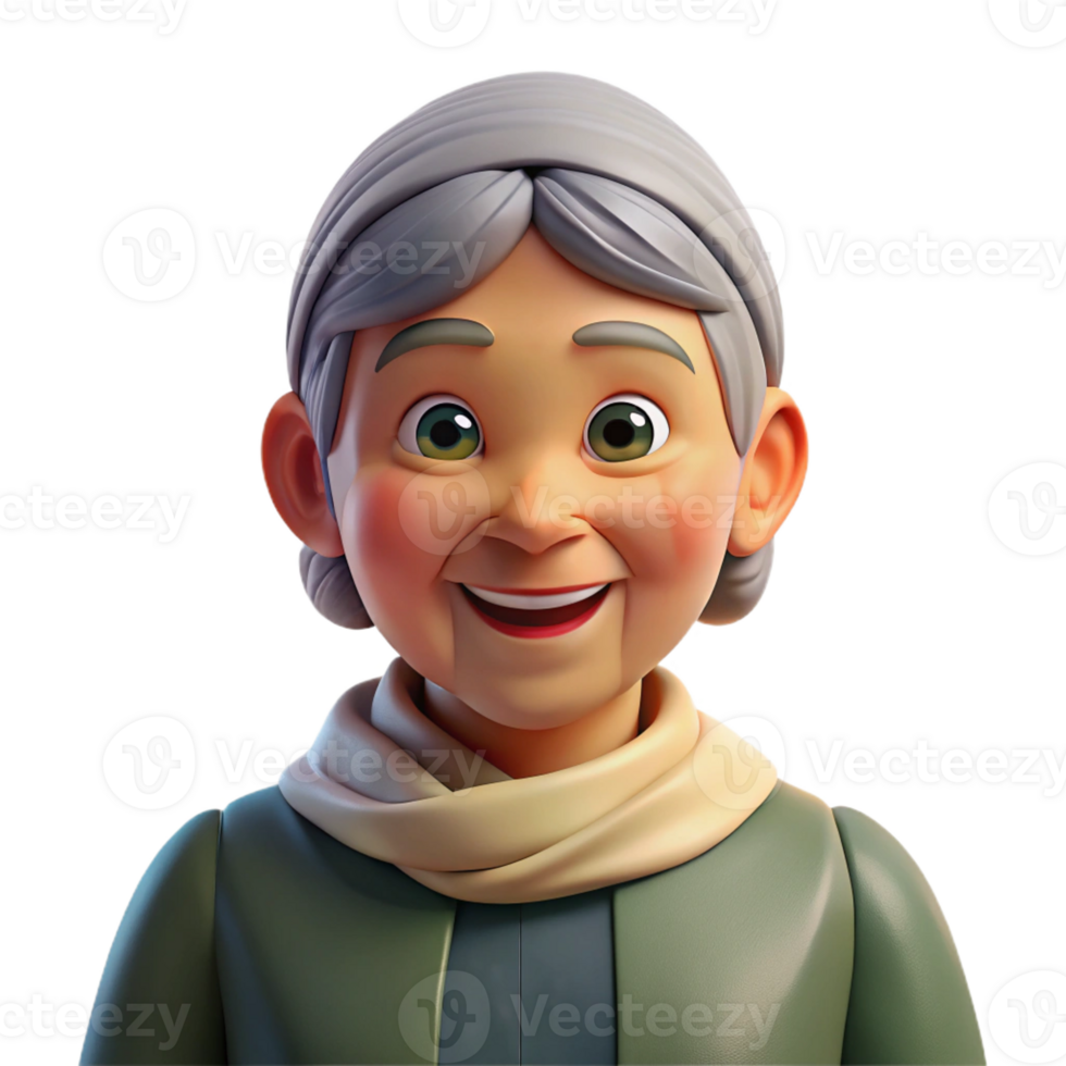 impressive artistic Portrait of an elderly woman with a kind smile and a headscarf, warm lighting, in the style of a vintage photograph high resolution png