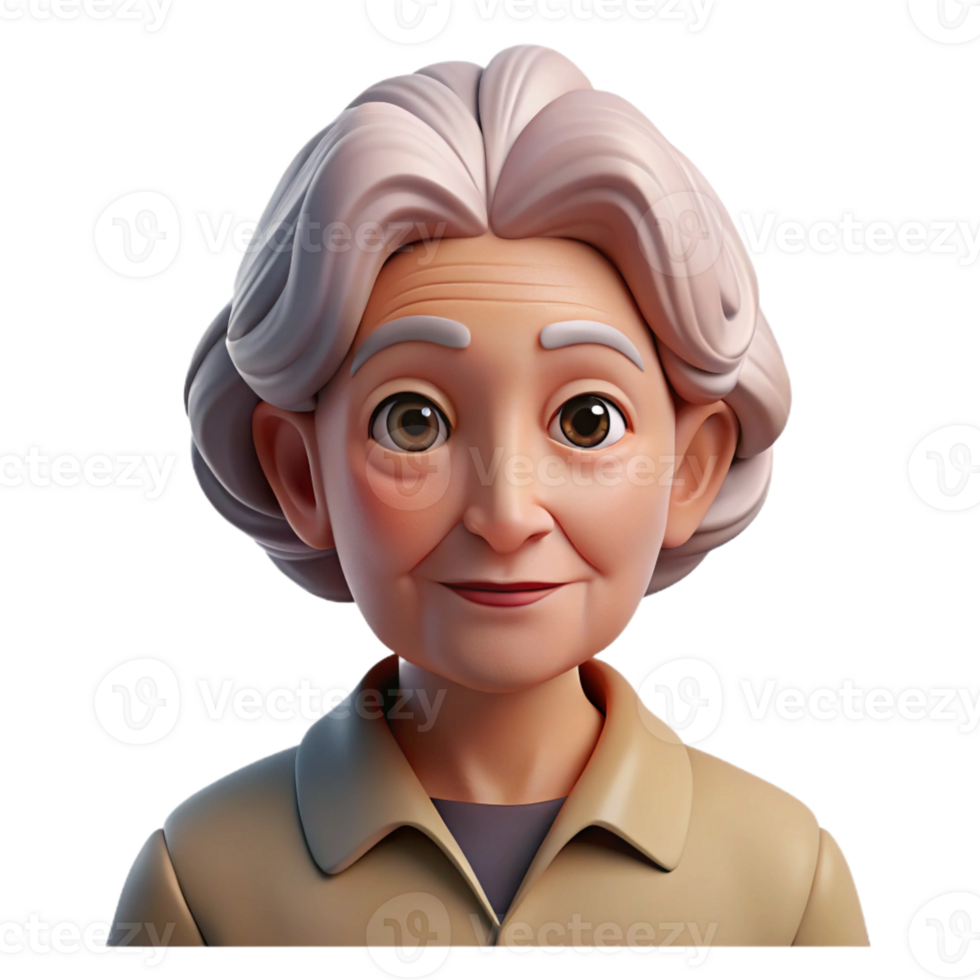 magnificent modern Portrait of an elderly woman with wrinkles and a serene expression, soft window light, in the style of a classical painting premium png