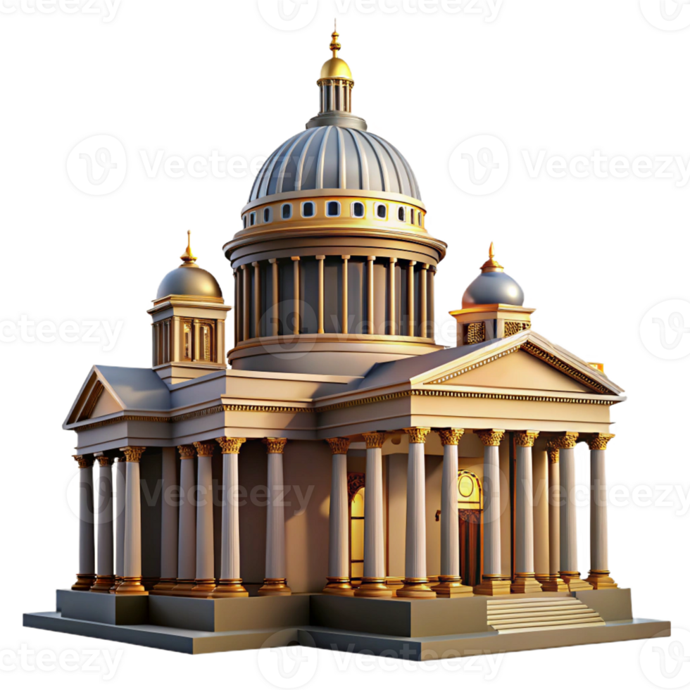 stunning abstract A grand, neoclassical courthouse with towering columns and a majestic dome. Dramatic, cinematic lighting with a stately, formal style original png