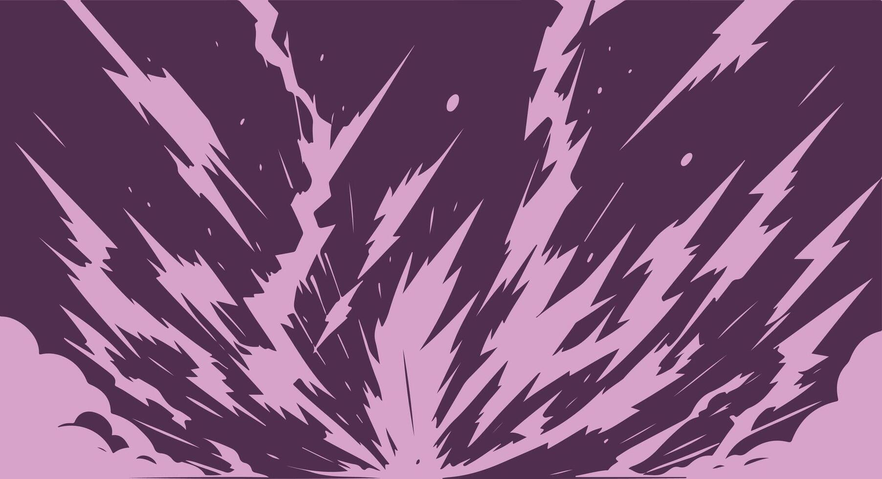 Thunderbolts hitting ground, isolated set of lightning sticking or attacking. Isolated set of glowing magical powerful effect shotgun. Thunderstorm and lightening, flares and discharge vector