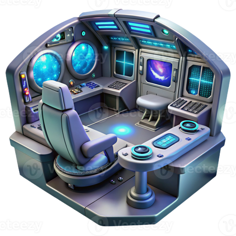 beautiful classic A highly detailed, futuristic spaceship interior, with glowing control panels and holographic displays. Realistic rendering detailed png