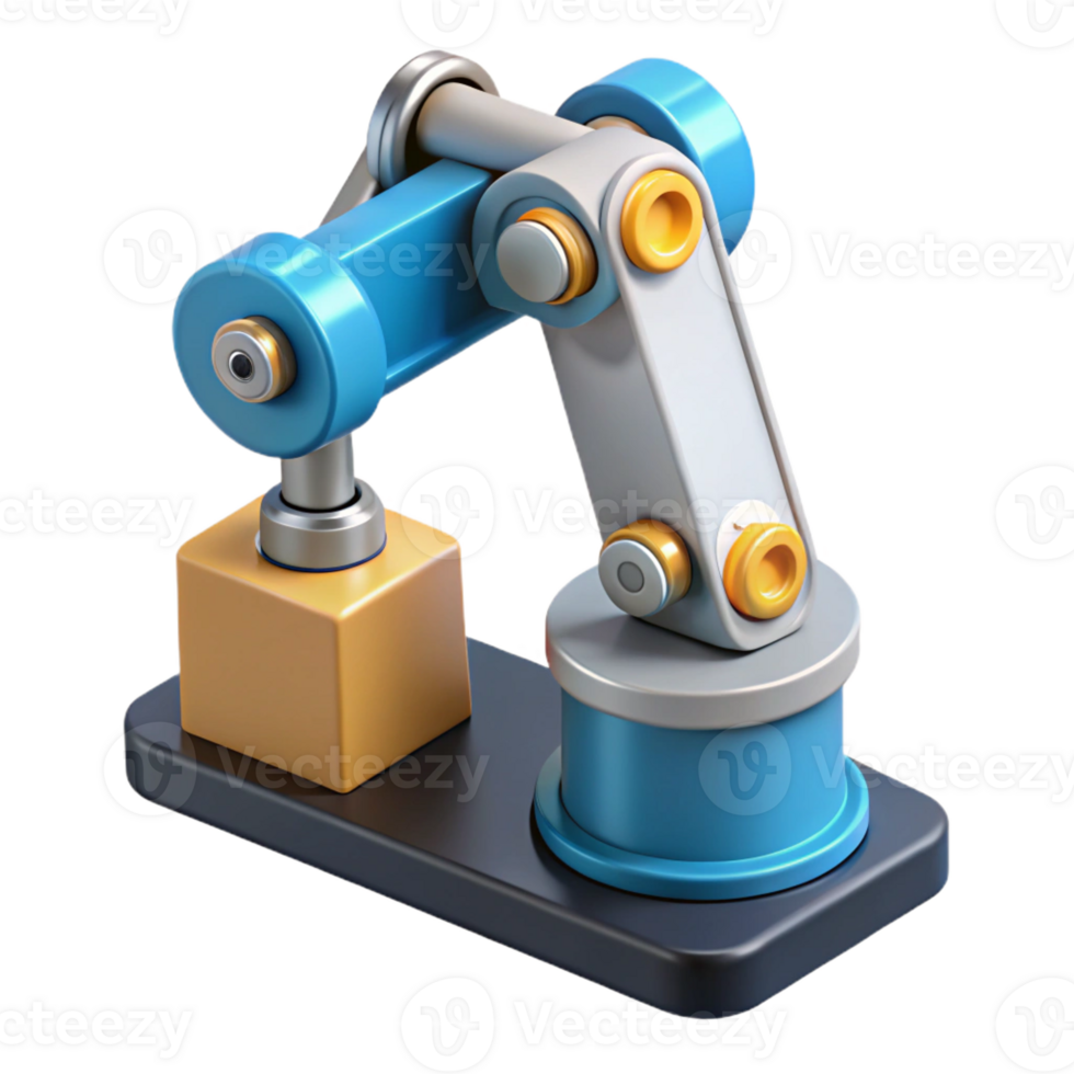 vibrant artistic A robotic arm, assembling a complex electronic device, industrial automation style, soft lighting authentic png