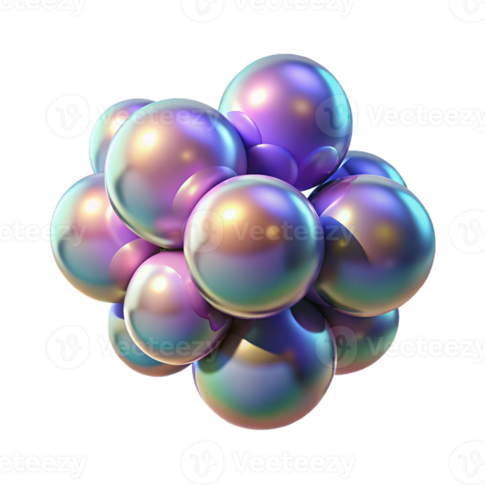 magnificent artistic A cluster of levitating, iridescent orbs, casting soft, overlapping shadows, in a mystical, dreamlike style original png