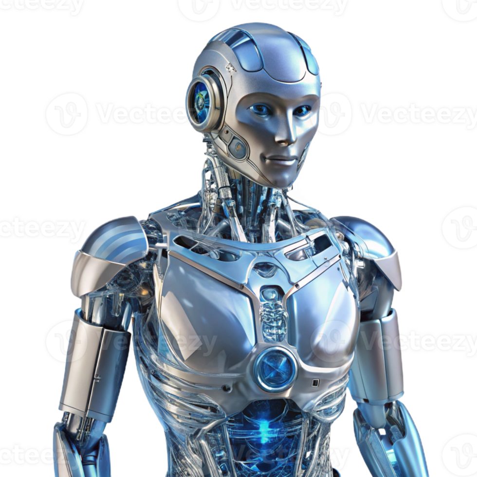 dramatic creative A transparent humanoid robot, intricate internal mechanisms visible, artificial intelligence style, dramatic lighting 4K png