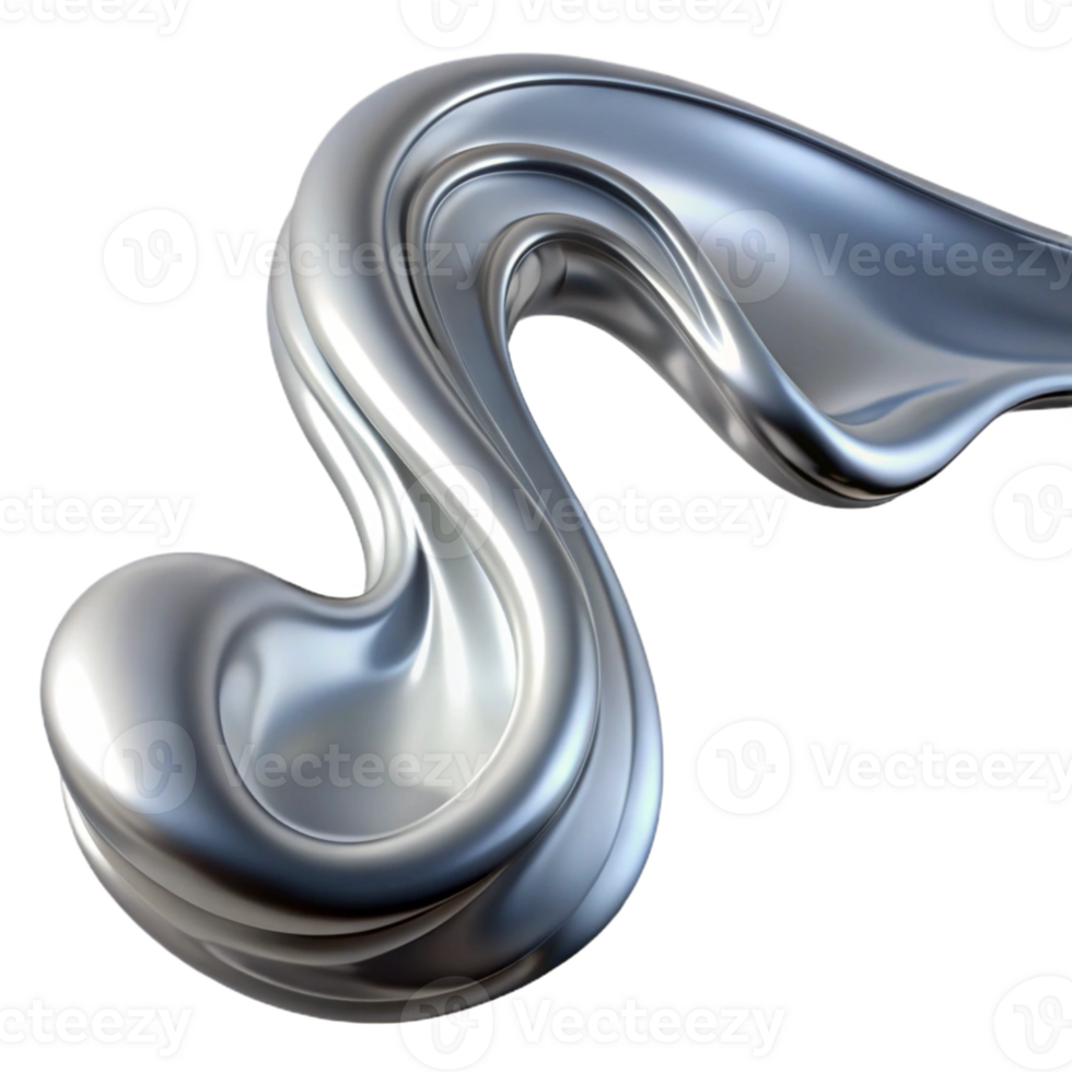 extraordinary abstract A dynamic, flowing stream of liquid silver, illuminated by a cool, silver light, in a sleek, minimalist style original png