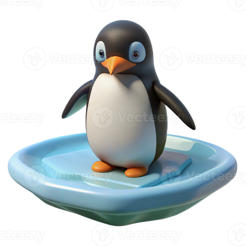 magnificent minimalist A solitary penguin standing on an ice floe, stark white landscape, minimalist style premium png