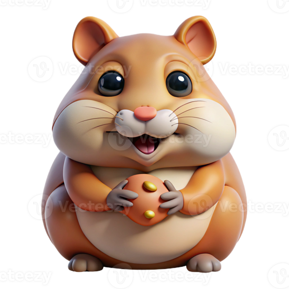 wonderful classic A cute hamster stuffing its cheeks with food, close-up, soft lighting, humorous mood, photorealistic style high resolution png