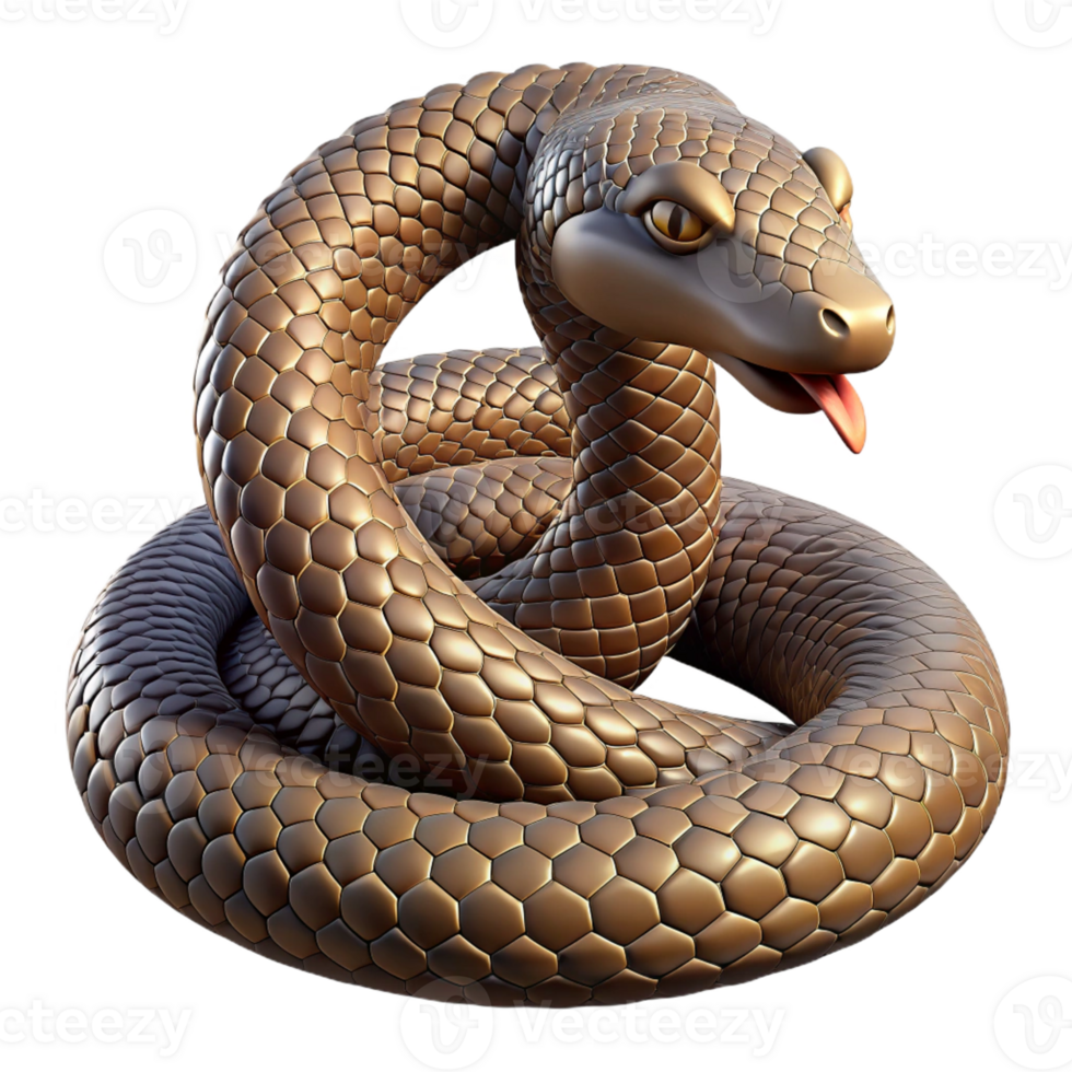 stunning minimalist A coiled rattlesnake, intricate scale details, with its rattle slightly raised. Dramatic lighting, realistic style professional png