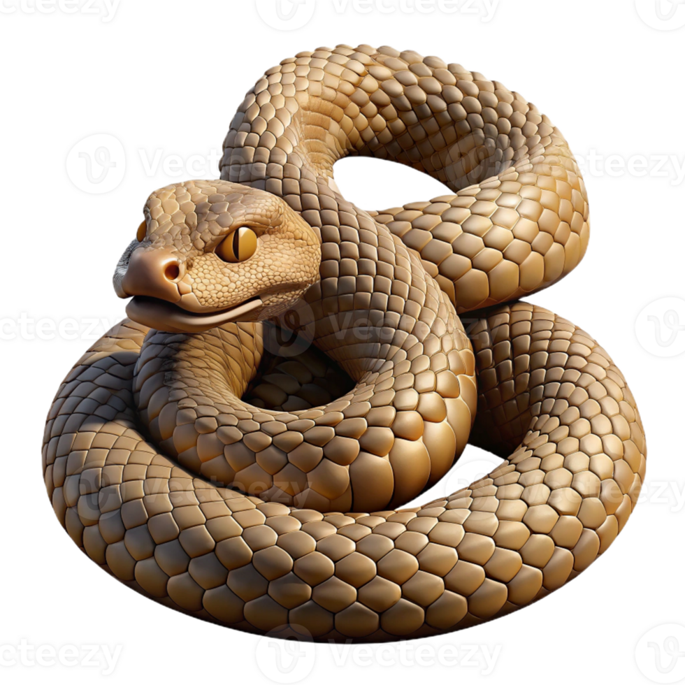 dramatic rustic A coiled rattlesnake, intricate scale details, with its rattle slightly raised. Dramatic lighting, realistic style detailed png