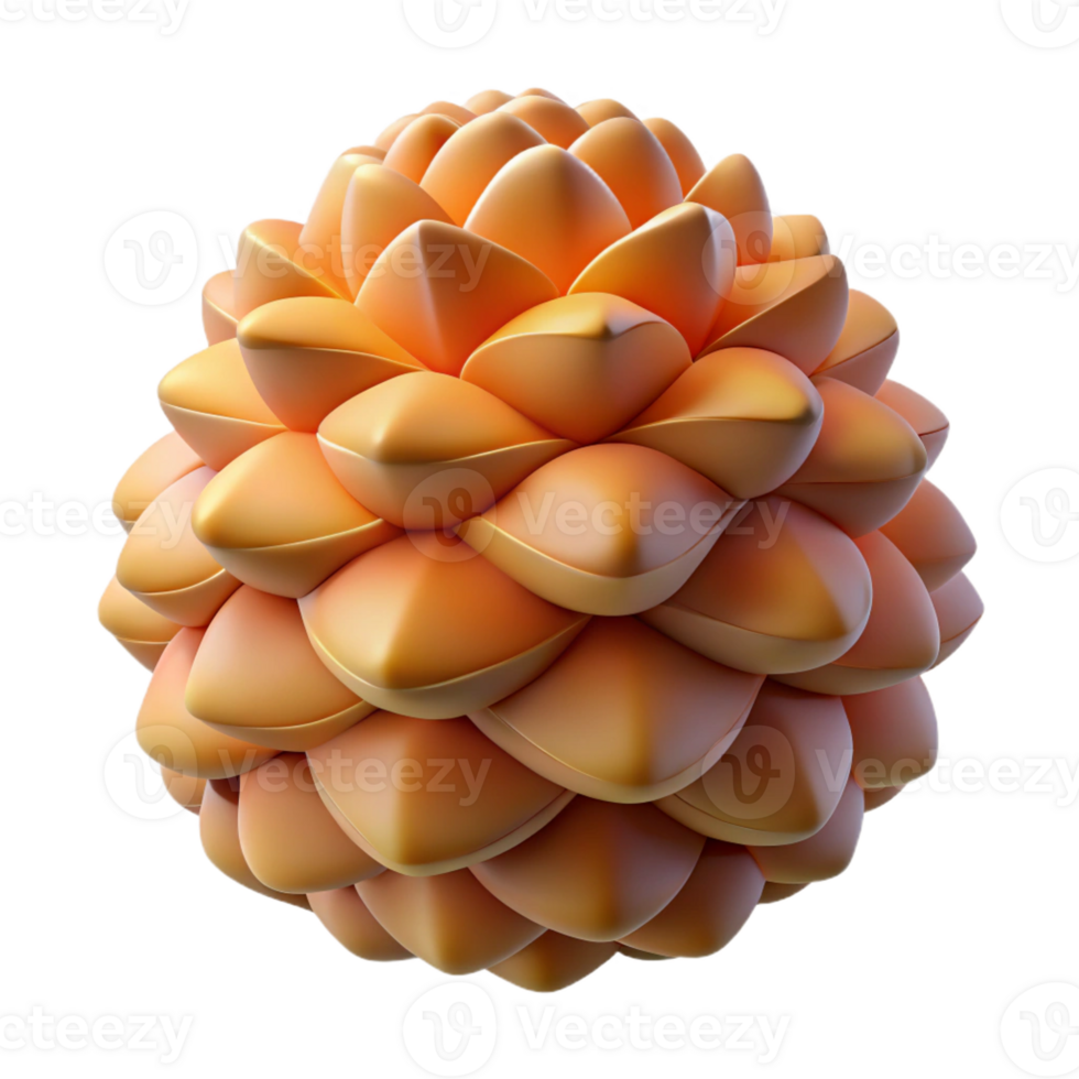 impressive creative A single, perfect pine cone, intricate scale details. Soft, diffused lighting genuine png